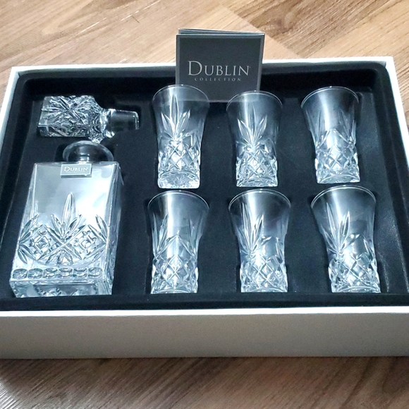 Shannon by Godinger Dublin Collection 7-Piece Crystal Spirits Set - Picture 2 of 6